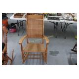Cane Back and Bottom Oak Rocking Chair