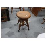 Wood Organ Stool Ball and Claw feet