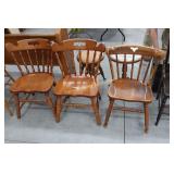 3 Maple Kitchen Chairs