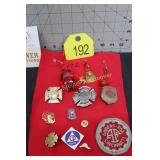 Firefighting collectibles.