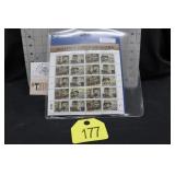 USPS 20 stamp sheet