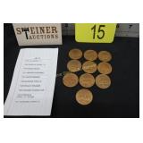 Automobile Coins - each one different