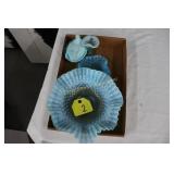 Blue Opalescent Honail Glass pieces