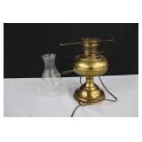 Electric Converted Brass oil Lamp Base