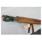 Leather Quiver W/ Arrows