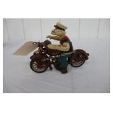Cast Iron Popeye on Motorcycle