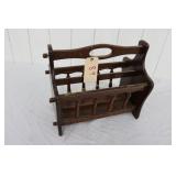 Wooden magazine rack