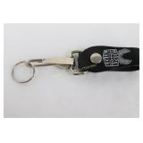 Leather Motorcycle Keychain "Ride to Live, Live