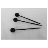 3 Wood Knitting Needles