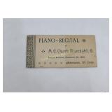 Branch Hill, O Piano Recital Ticket