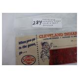 Cleveland Indians Ticket Stub & SOHIO Envelope