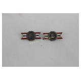 2 Army-Navy Production Pins U.S. WWII