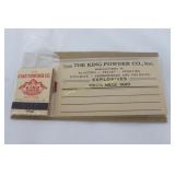 KING POWDER COMPANY