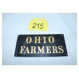 Ohio Farmers Tin Sign 3x6inches