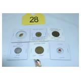 1957 ROOSEVELT DIME, 3 TOKENS - PLUS