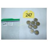 8 Canadian 2 Dollar Coins