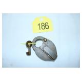padlock & key - heavy duty - u. s.  b. i. a.