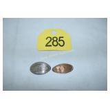 Pressed Penny and Nickel