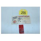 Cleveland Indians Baseball Ticket Stub and Envelop