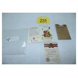 Boyscout membership Card 1945 & Merit Badge Card