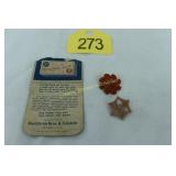 Cracker Jack Riddle Card 1930s 2 Spinners 1960