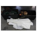 3 Rolls of Vapor Barrier and 2 totes of misc