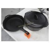 Lodge Cast Iron Skillet, Cast Iron Pot w/ Lid