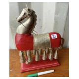 VINTAGE TROJAN FOLK ART HORSE