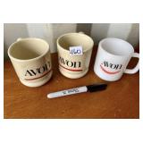 3 AVON MUGS