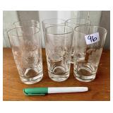 6 CORNFLOWER CRYSTAL GLASSES