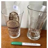 2 COCA COLA GLASSES