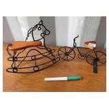 METAL BIKE AND HORSE