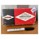 CRIBBAGE BOARD IN BOX