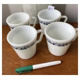 4 CORELLE MUGS