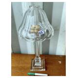 GLASS 2 PC CANDLE LAMP