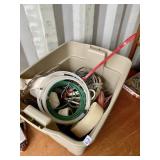 BEIGE TOTE AND CONTENTS