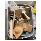 GREY TOTE AND CONTENTS