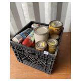 BLACK MILK CRATE AND CONTENTS