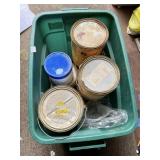 GREEN TOTE AND CONTENTS