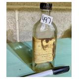 BOTTLE- DR. FRANK C. COWLEY -SHAWVILLE, QUEBEC