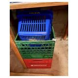 RED CRATE, GREEN CRATE, BLUE BINS