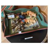 TRAY AND COLLECTIBLES