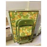 VINTAGE CHILDS METAL TABLE AND CHAIRS