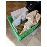 GREEN CRATE AND CONTENTS