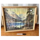 GLASS TOP SERVING TRAY