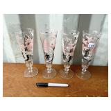 4 VINTAGE GLASS