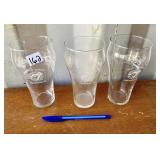 3 COCA COLA GLASSES