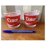 2 COCA COLA GLASSES