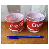 2 COCA COLA GLASSES