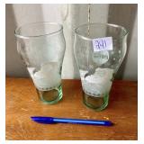 2 COCA COLA GLASSES